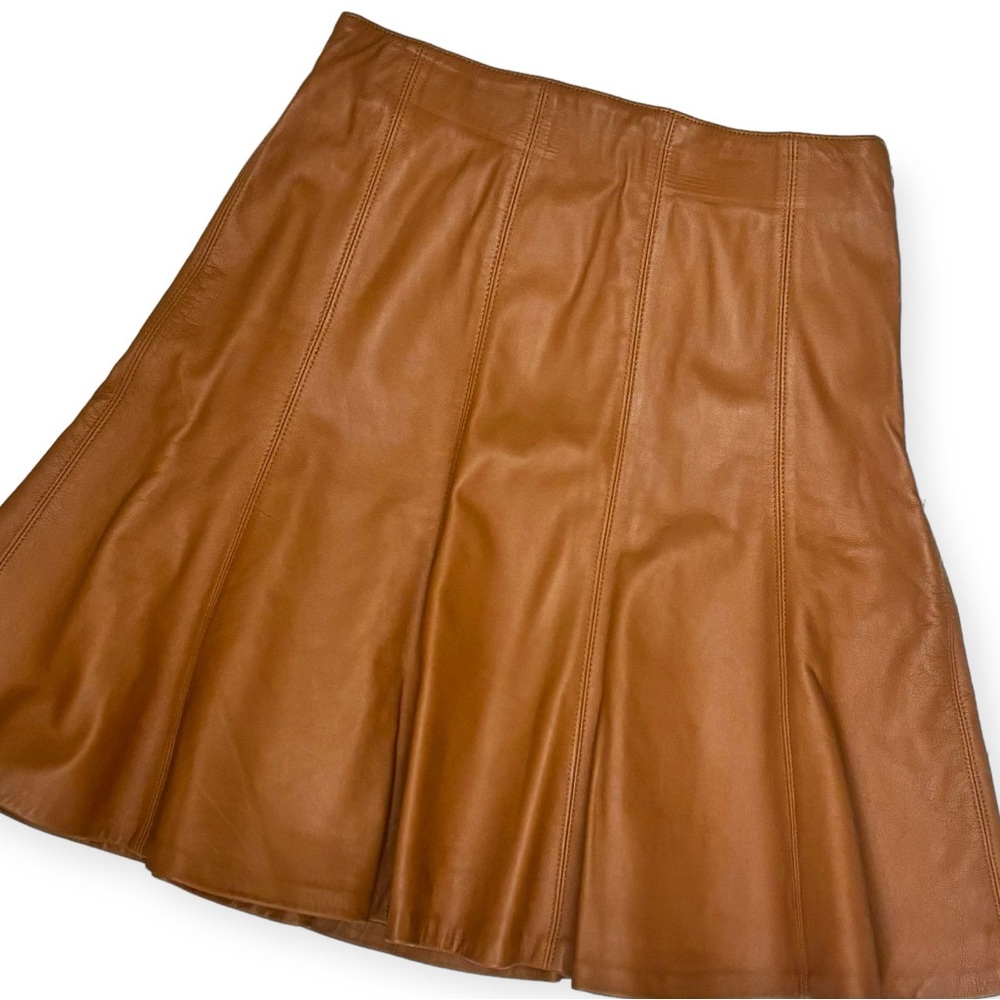 WHBM Leather A-Line Skirt Size 0